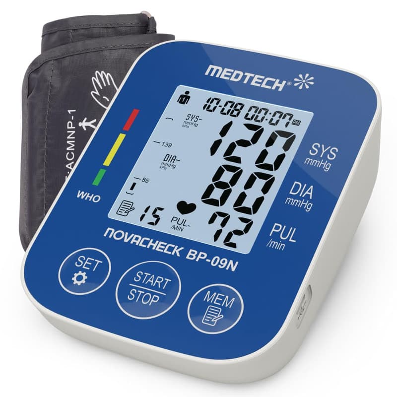 Medtech BP09N BL Portable Automatic Digital Blood Pressure Monitor Machine Portable Automatic Digital Blood Pressure Monitor Machine with USB Port Bp Monitor