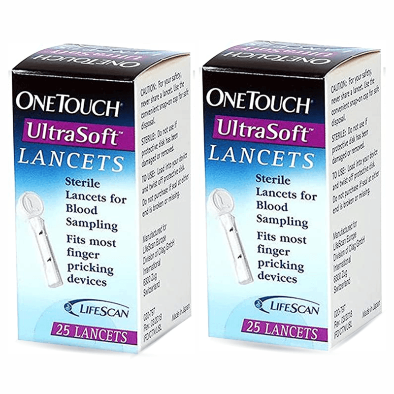 OneTouch UltraSoft Lancets | Pack of 50 Lancets | Designed for Less Pain | Global Iconic Brand | For use with OneTouch UltraSoft & UltraSoft 2 Lancing Device