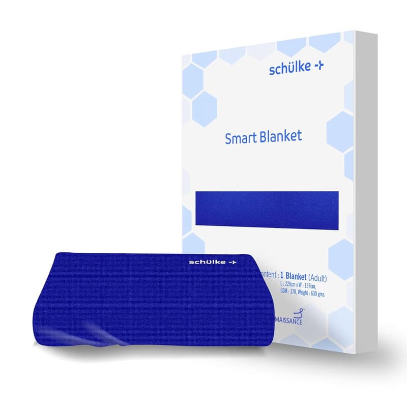 Schulke Smart Patient Blanket | Antiviral, Antibacterial, Antifungal | Moisture Wicking | Royal Blue