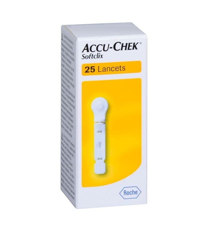 Accu-Chek-Softclix 25 Lancets, Pack of 1 (Multicolor)
