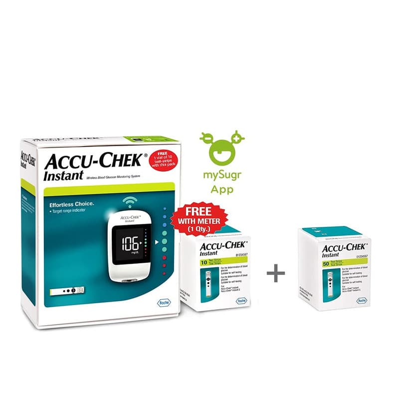 Accu-Chek Instant Meter with 10 strips + Accu-Chek Instant 50 Strips