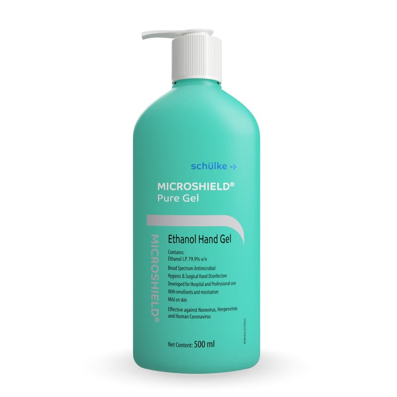 Microshield Pure Gel 500ml - Trusted by Doctors, 99.99% Effective against Germs, Based on European formulation, Passes EN Standards