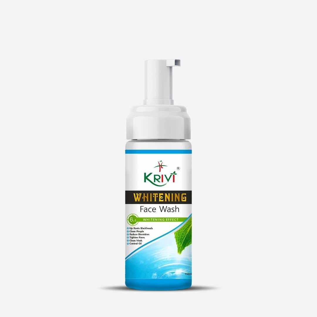 Krivi Whitening Face Wash With Sea Buckthorn Oil, Vitamin A, Vitamin B5, And Tea Tree Oil For Natural Fairness With Paraben Free-150Ml (Pack Of 1)
