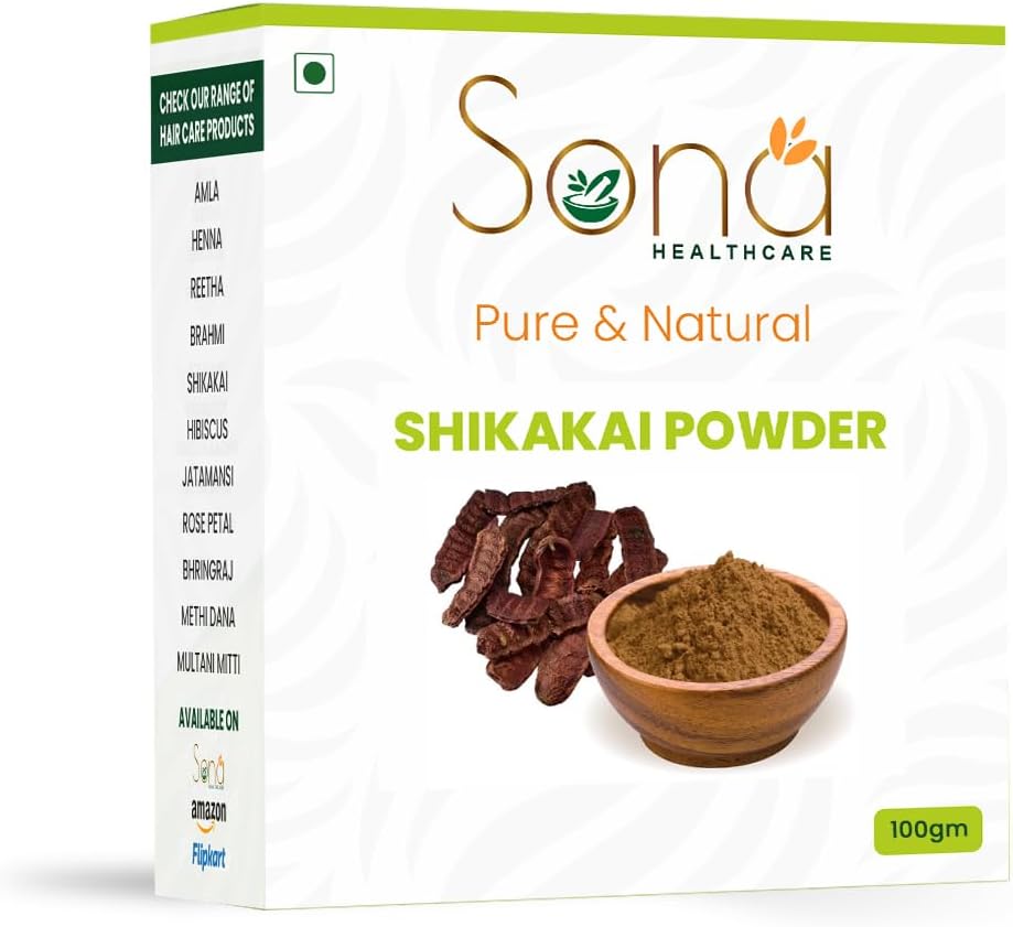 Sona Healthcare Shikakai Powder (Natural Hair Cleanser For Deep Cleansing and soft hairs),100 Grams