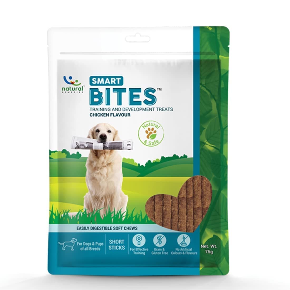 Natural Remedies Smart Bites 75g - Soft & Easily Digestible Soft Chews Long Sticks for Dogs of All Breeds