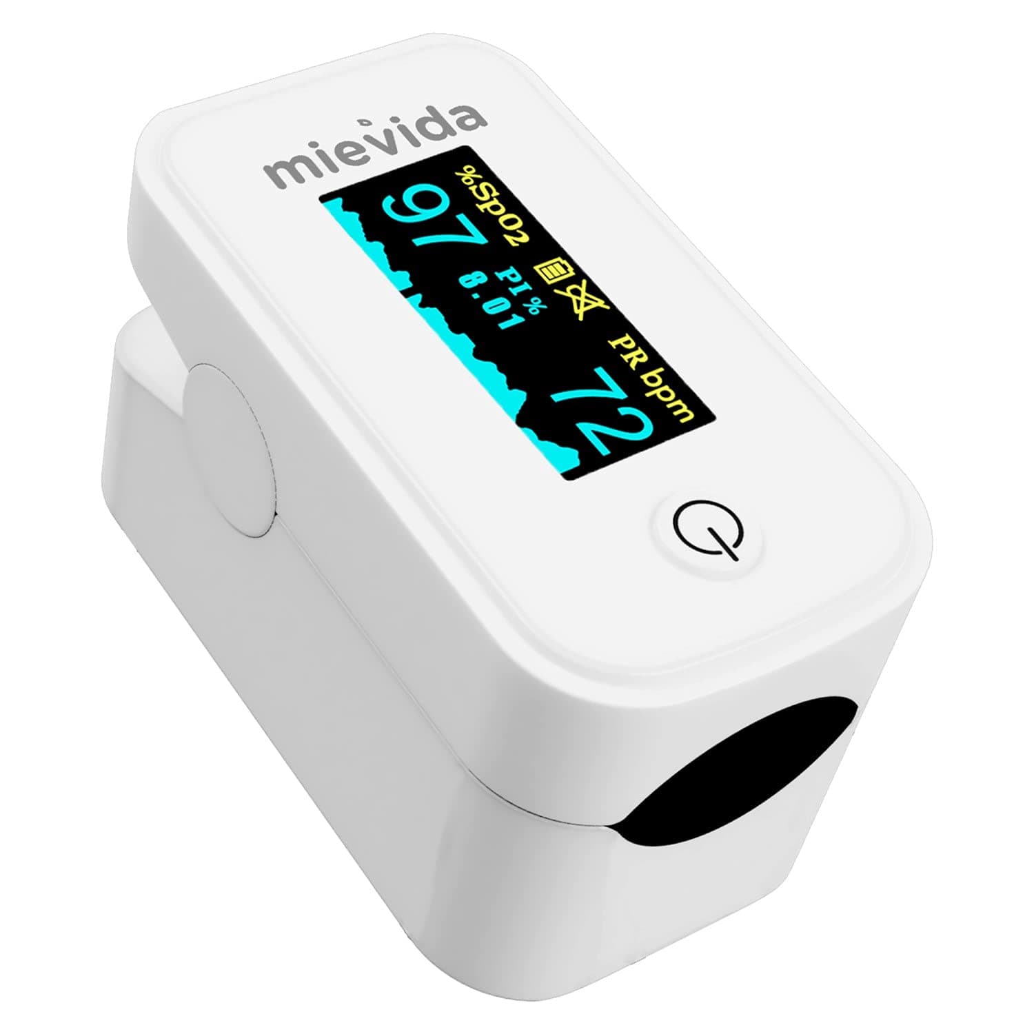 Mievida Finger Tip Pulse Oximeter (FDA & CE Approved) With OLED Display, Hi or Low Spo2, Pulse Rate And Oxygen Level Indicator With Visual Alarm And Auto Power Off Feature, Multicolor