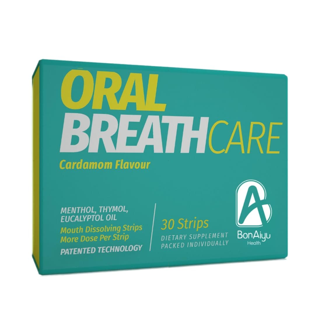 BonAiyu Oral Breath Care Mouth Freshener Strips with Menthol for men and women, Pure Veg, All Natural