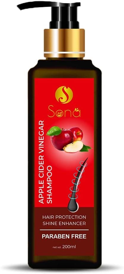 Sona Apple Cider Vinegar Shampoo With Apple Cider Vinegar, And Vitamin E, No Paraben