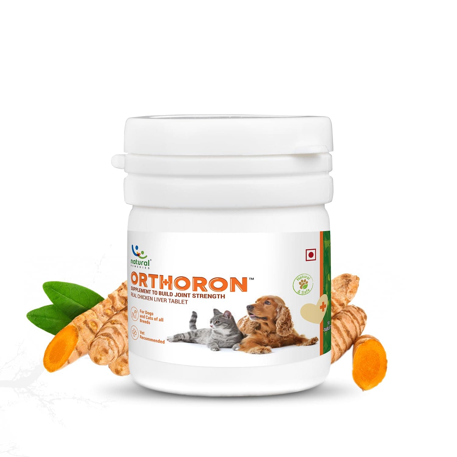 Natural Remedies Orthoron Joint Supplement for Dogs & Cats, Relieves Limping & Stiffness, Enhances Joint Movement, 10 Palatable Tablets