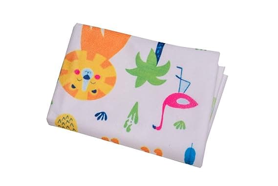 Adore Printed Insta Dry Sheet 70 * 100 cms - InstaDry Water Absorbent Baby Bed Protector Sheet - Washable, Reusable, Extra Absorbent, Soft & Breathable (White)