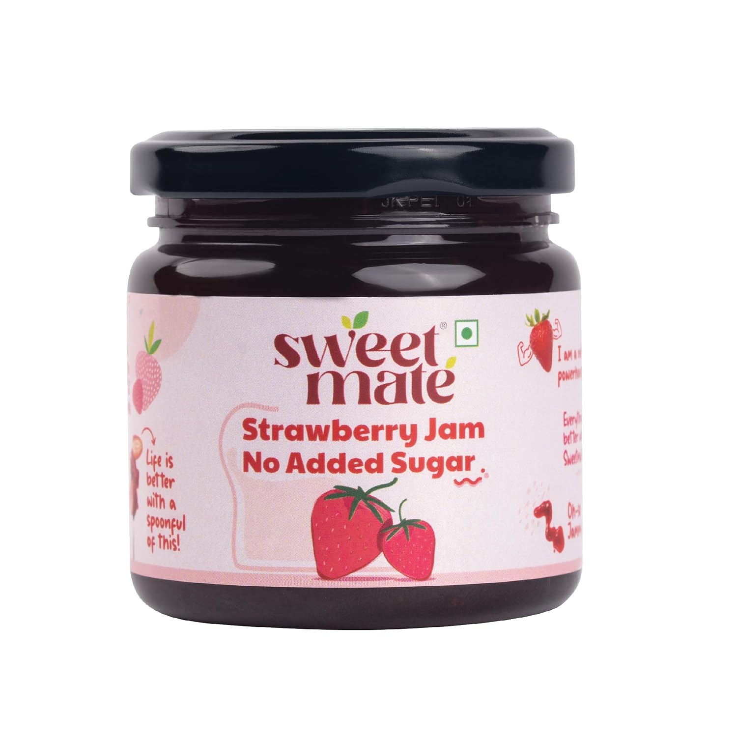 Sweetmate No Added Sugar Strawberry Jam - (220g)