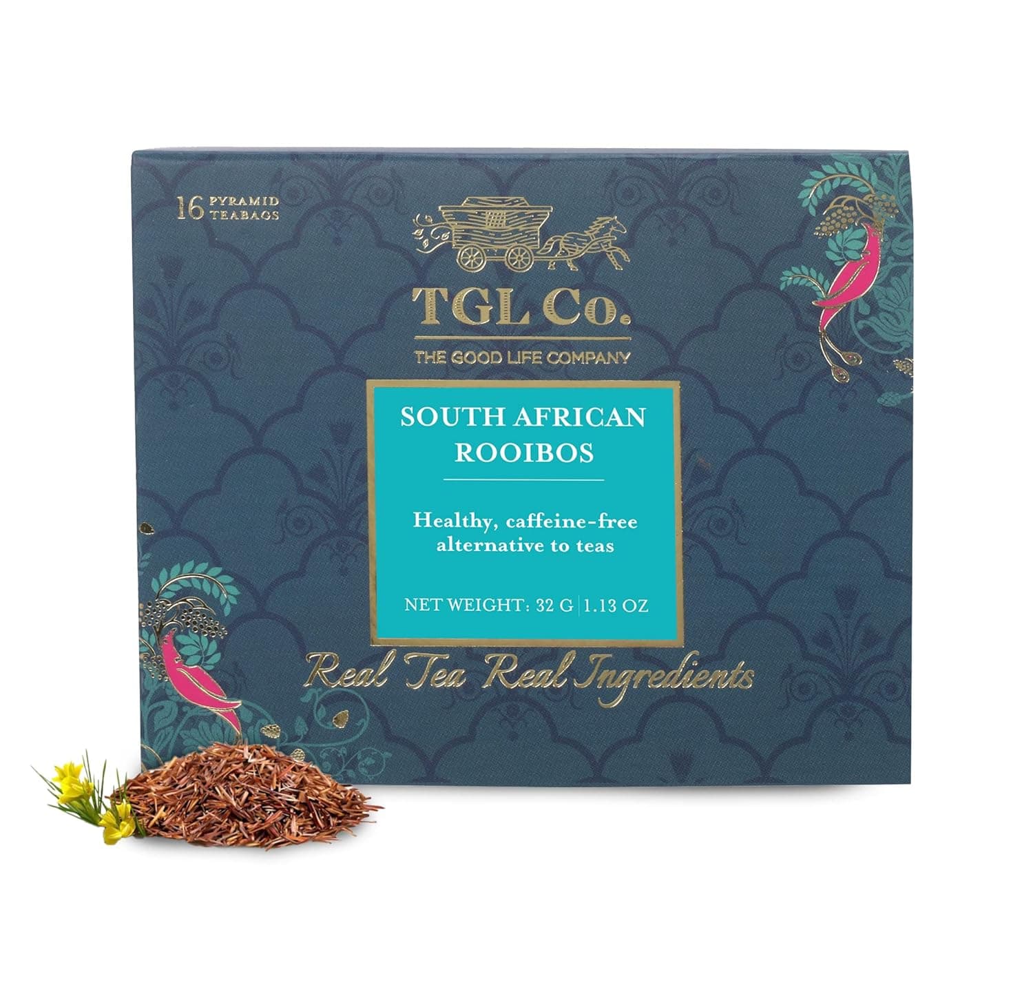 TGL Co. South African Rooibos Tea 16 TB | Boost Immunity | Rich in Anti Oxidant | Improves Digestions | Boost Heart Health