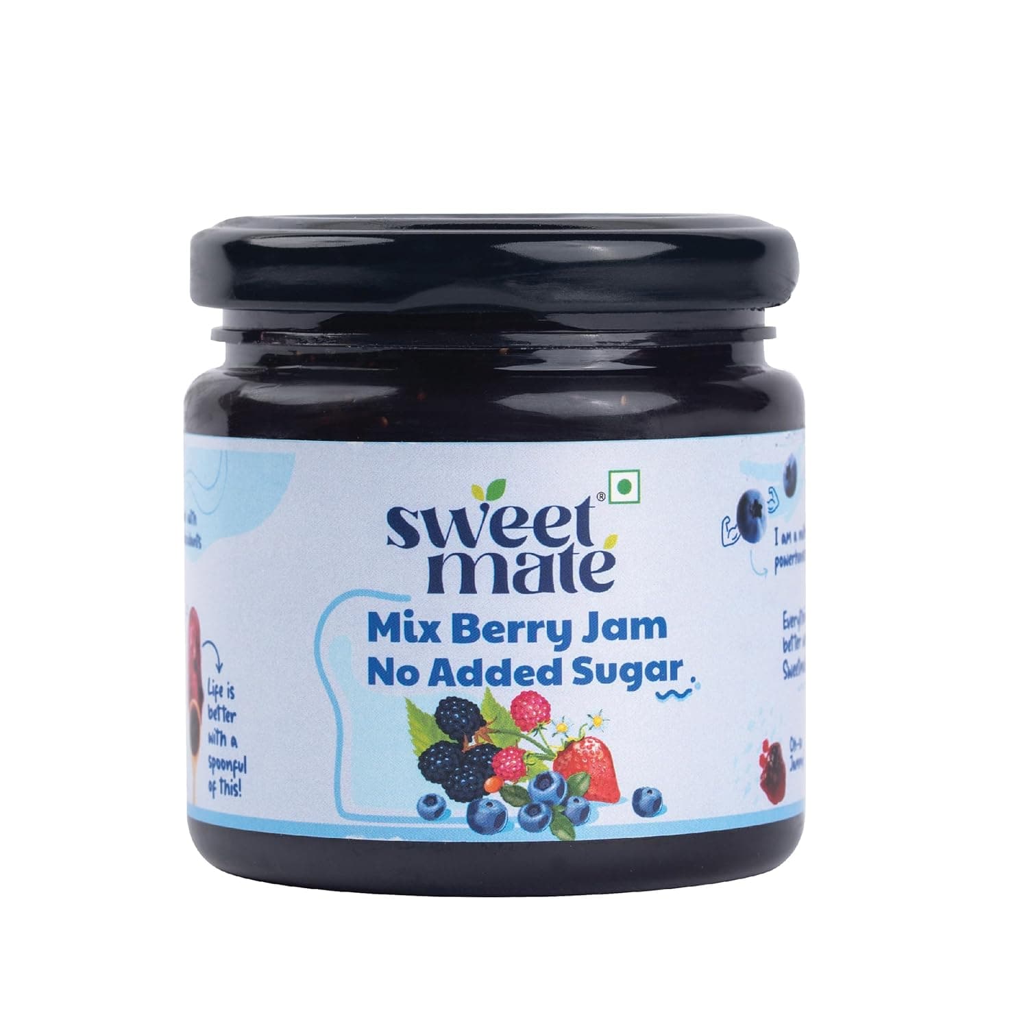 Sweetmate No Added Sugar Mix Berry Jam - (220g)