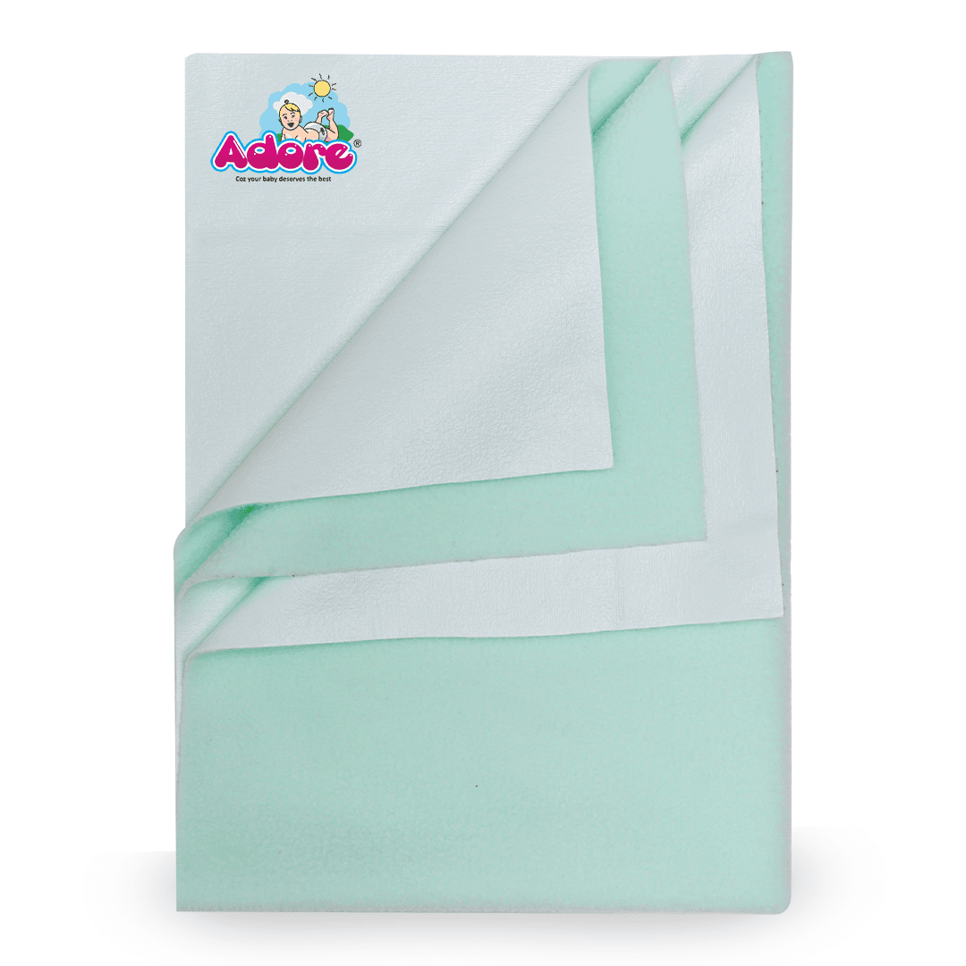 Insta Dry Water Absorbent Baby Bed Protector Sheet - Large - 100*140cm - SEA GREEN