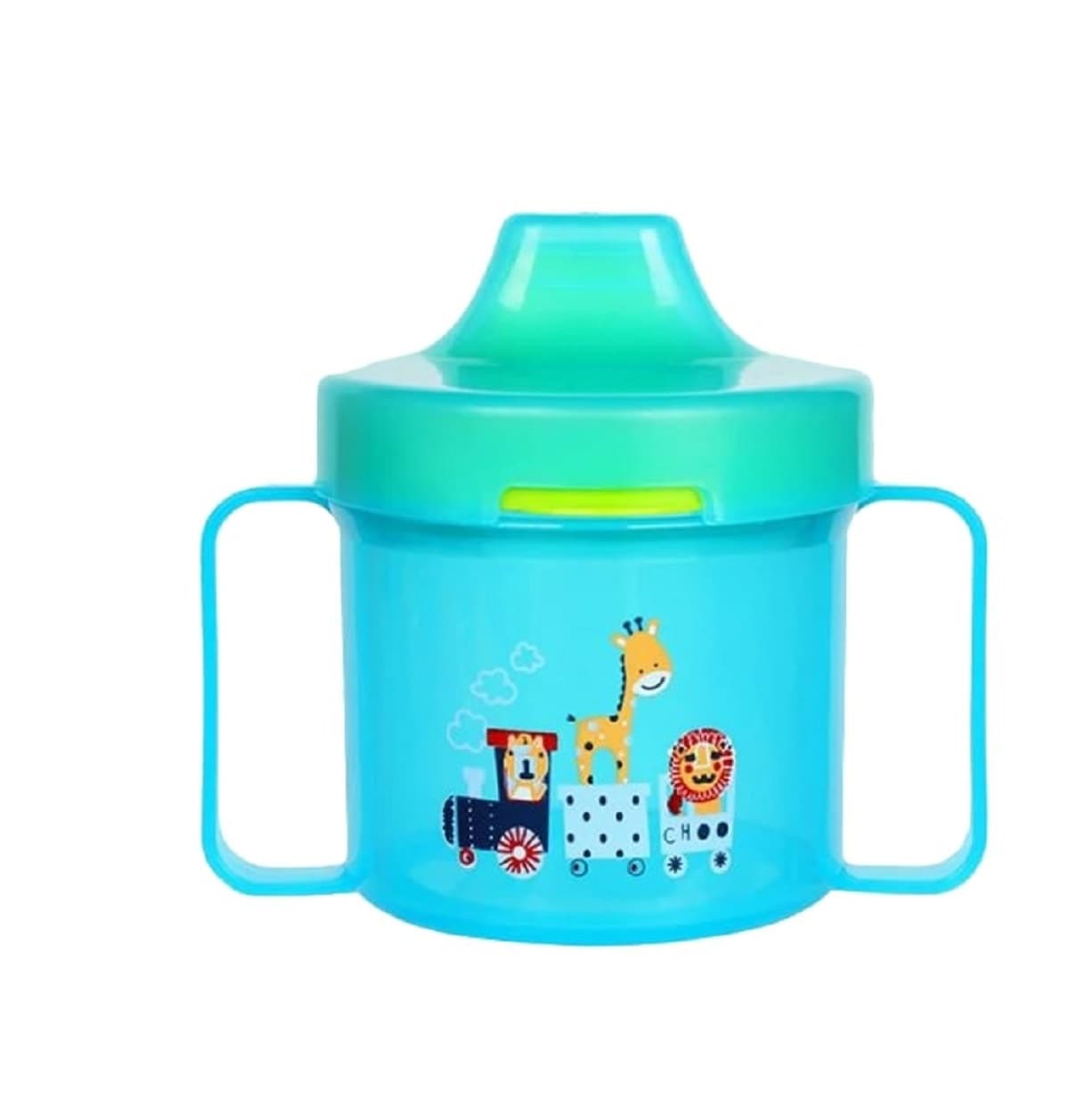 Adore Slurrp Mini Hard Spout Sipper with Twin Handle & Hood- 150ml Learning Drinking With Handles Spout Water Bottle Leakproof Baby Sippy Cup (Blue)