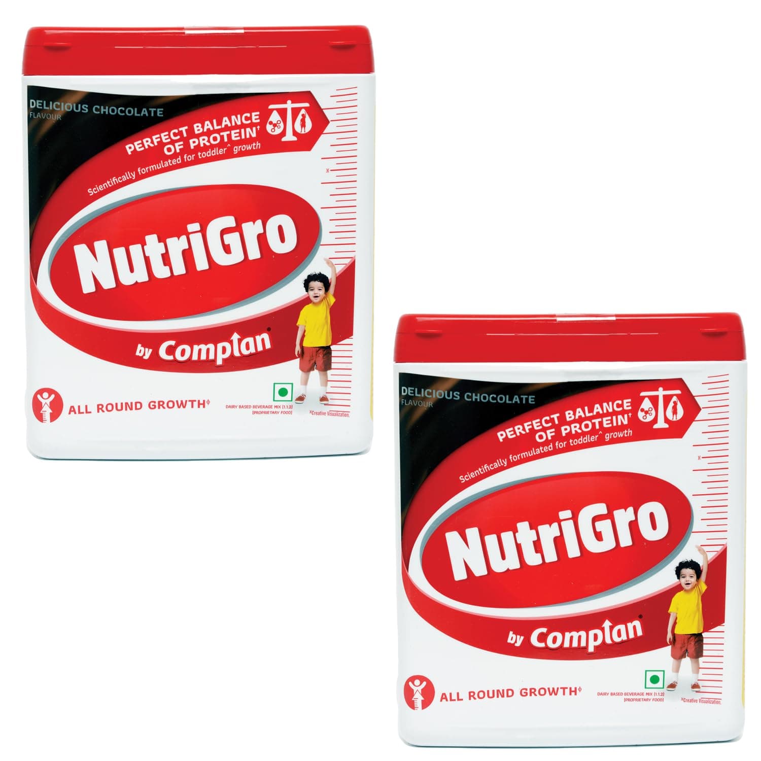 NutriGro By Complan Chocolate Powder - 200 Gm (Pack Of 2)