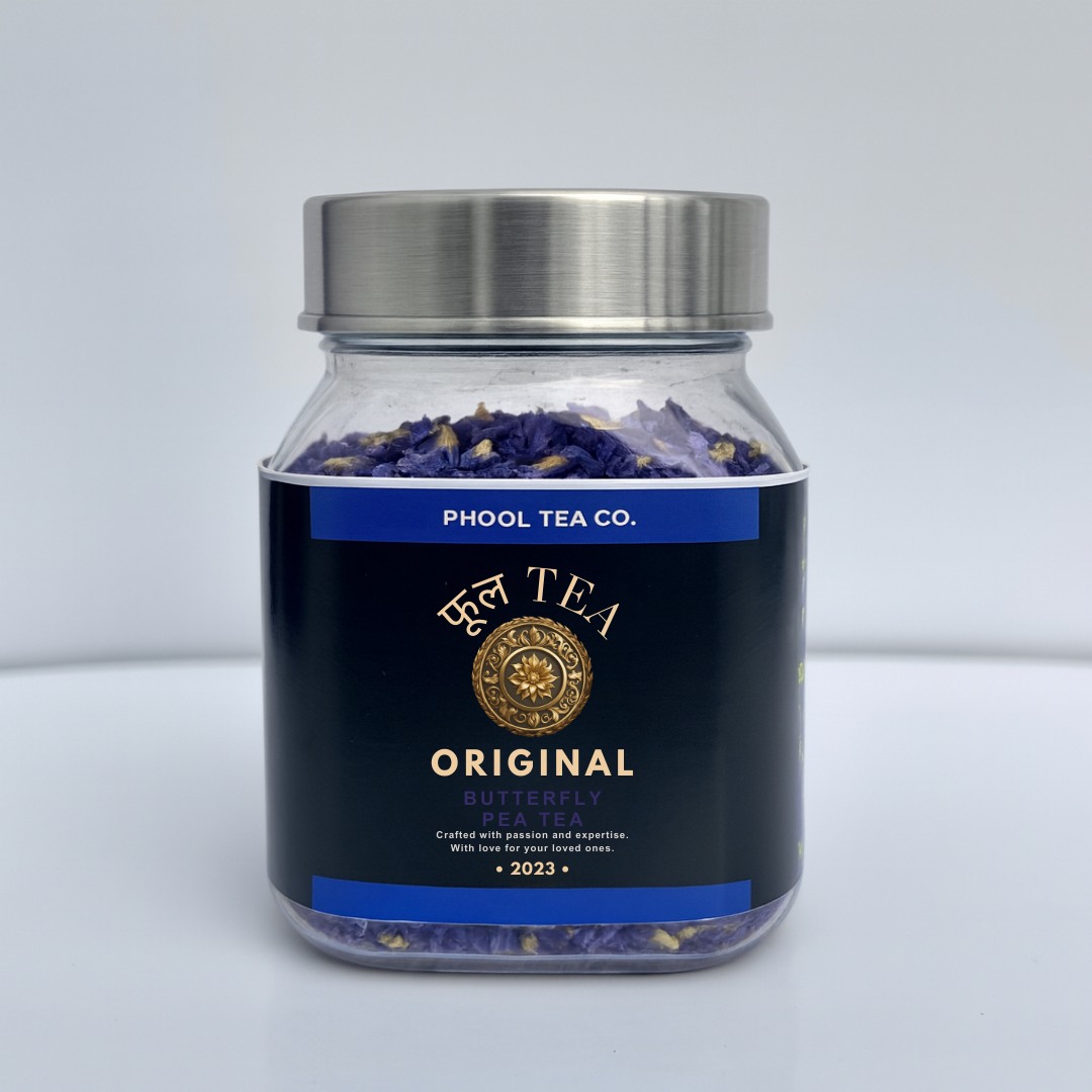 Butterfly Pea Flower Tea – 100g | Ayurvedic Blue Tea for Health & Calm