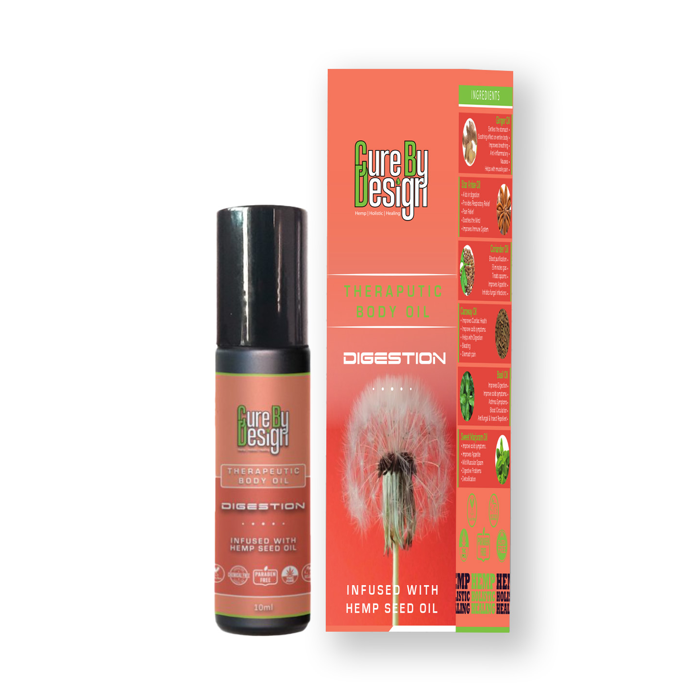 Therapeutic Healing Roll on - Digestion 10ml