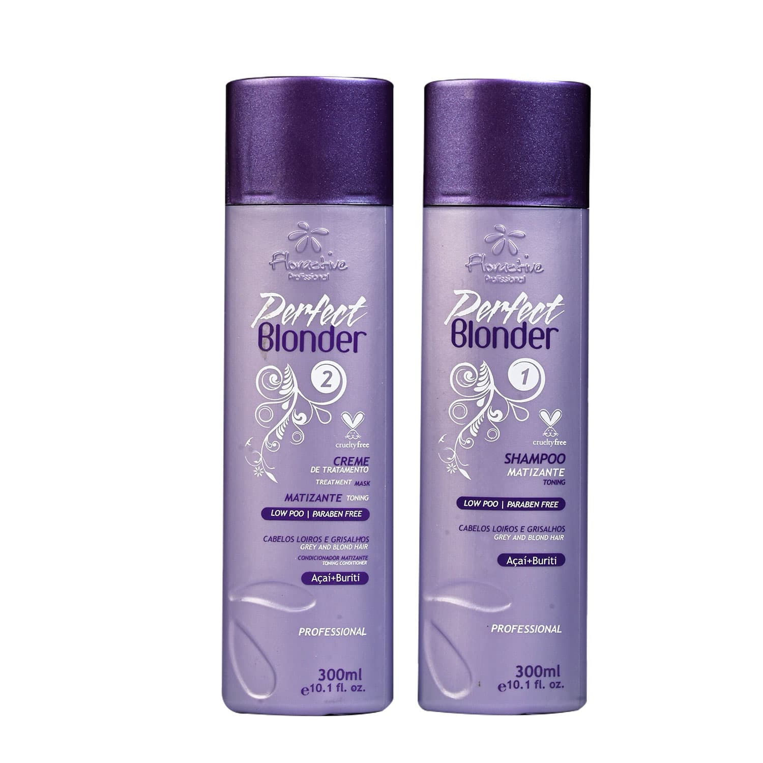 FLORACTIVE PROFISSIONAL Perfect Blonder Shampoo & Mascara 300Ml (Set of 2)-300ml+300ml