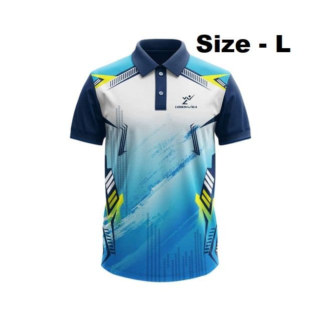 Lookswala Mens Sportswear Polo Neck T-Shirt With Half Sleeves - Size - L