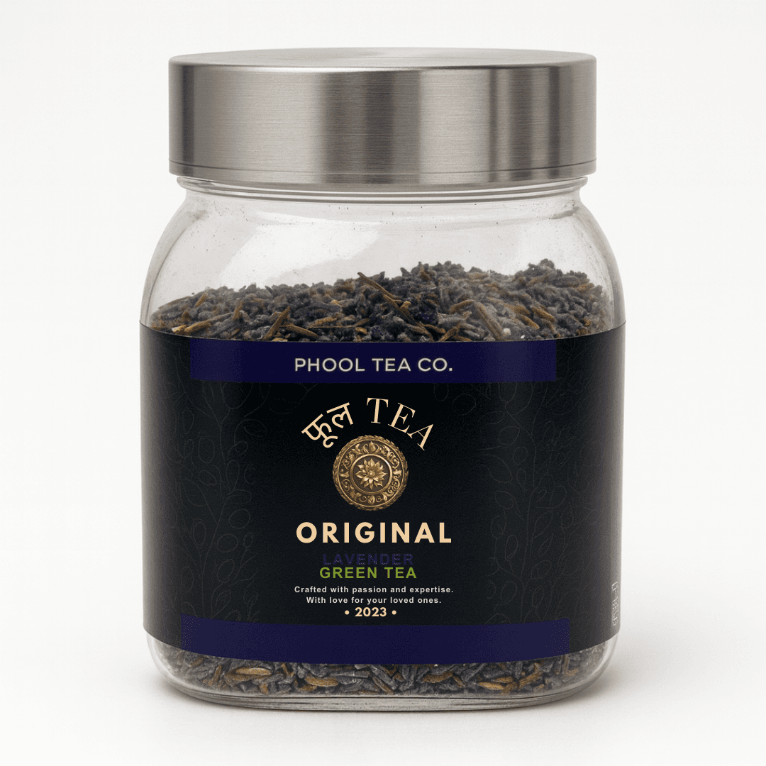 Calm Brew Lavender Green Tea – 25g | Mini Jar of Relaxation