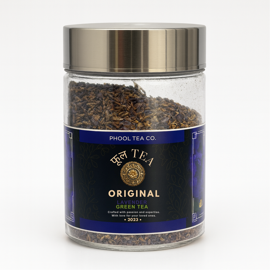 Lavender Zen Green Tea – 50g Jar | Floral Infusion for Calm & Clarity