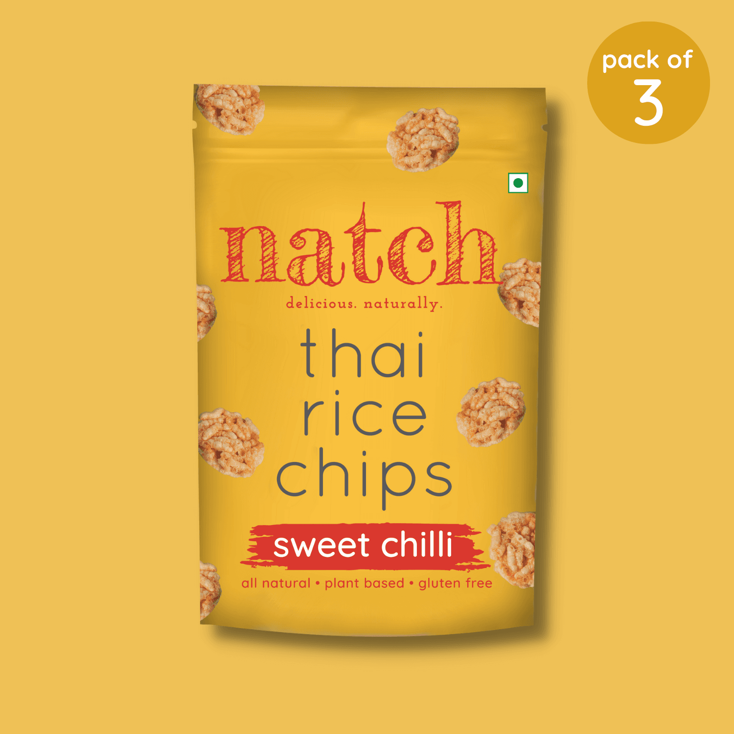 Thai Rice Chips - Sweet Chilli (small pack of 3 - 25g)