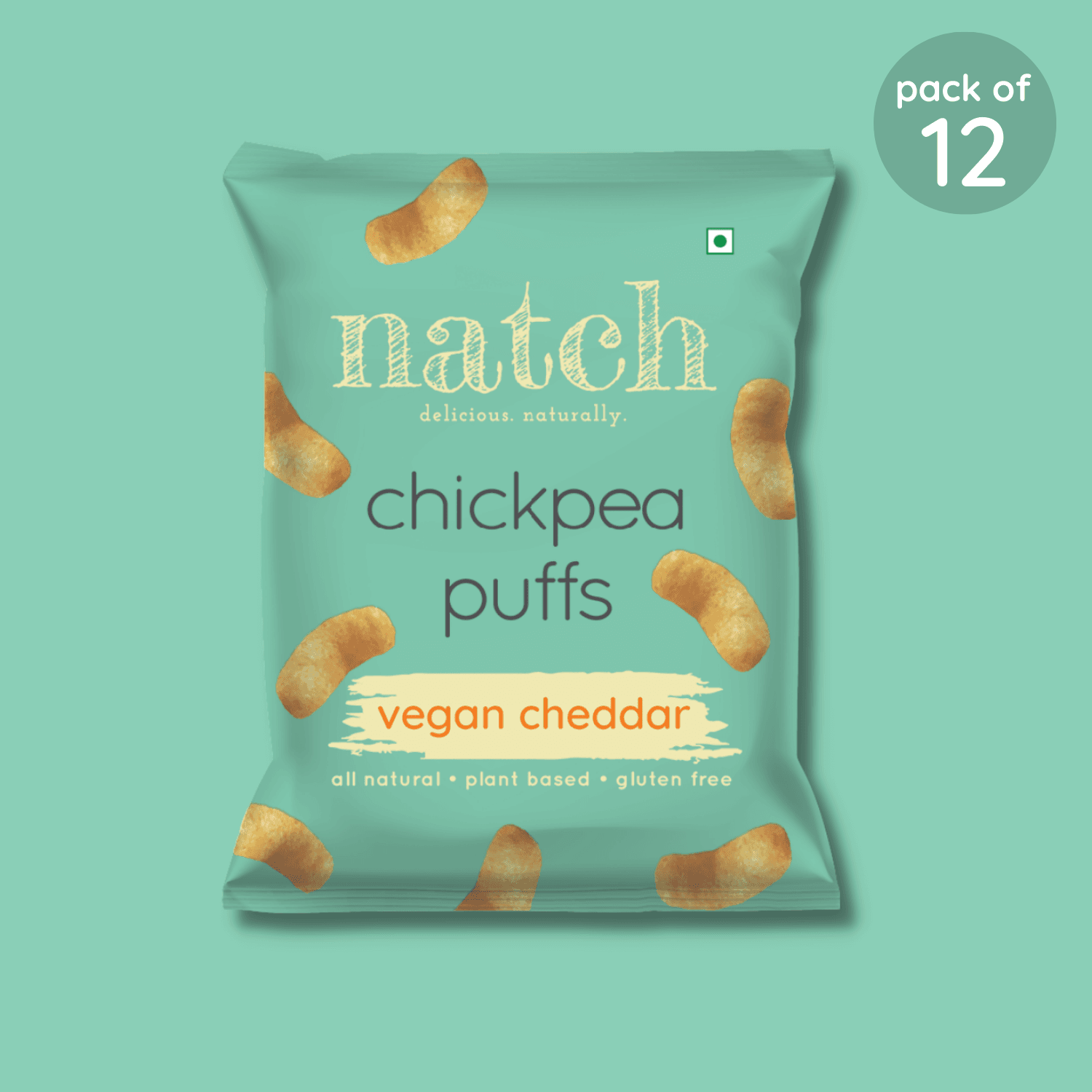 Chickpea Puffs - Vegan Cheddar (pack of 12 - 20g)