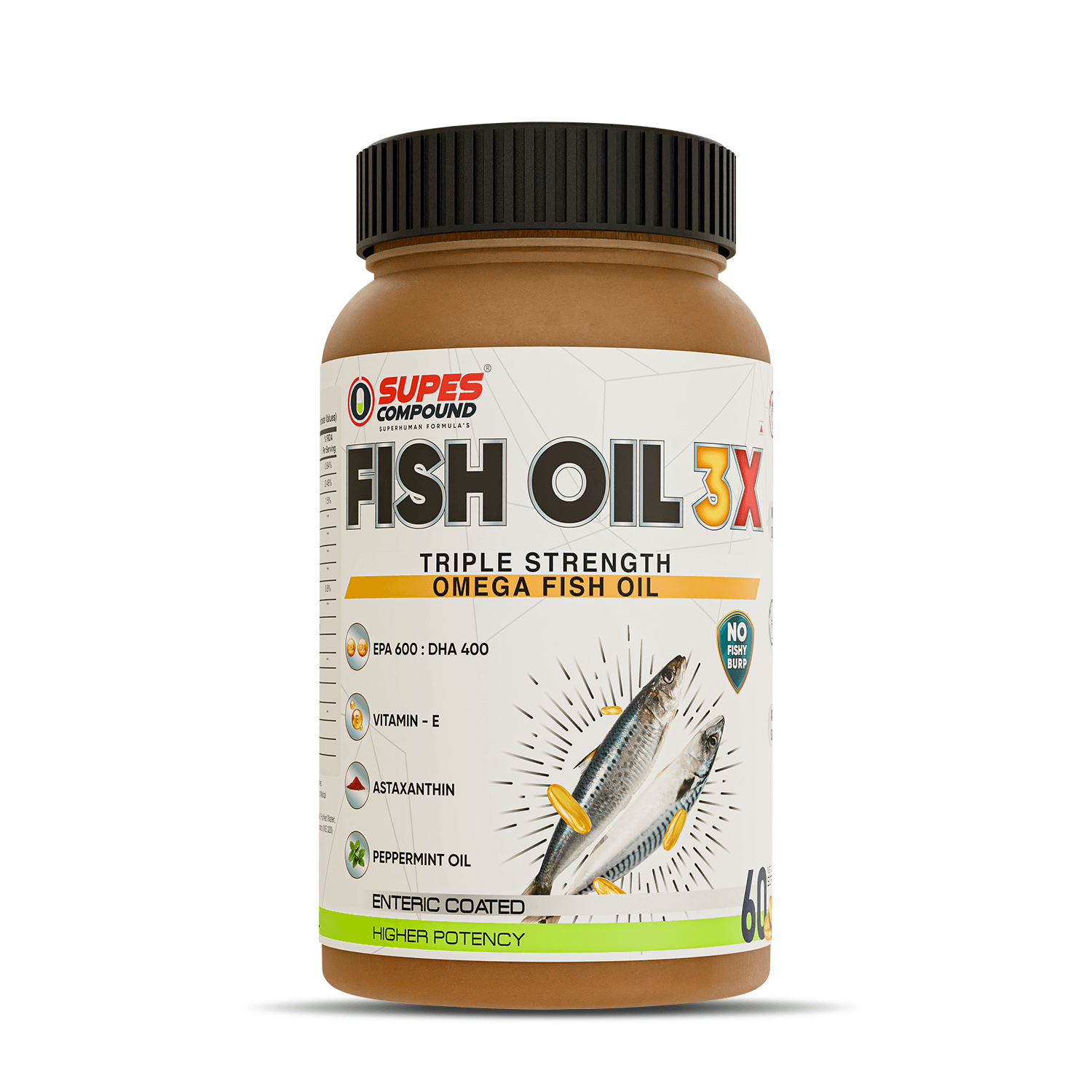 FISH OIL 3X - Premium Omega-3 Fish Oil Formula with EPA & DHA