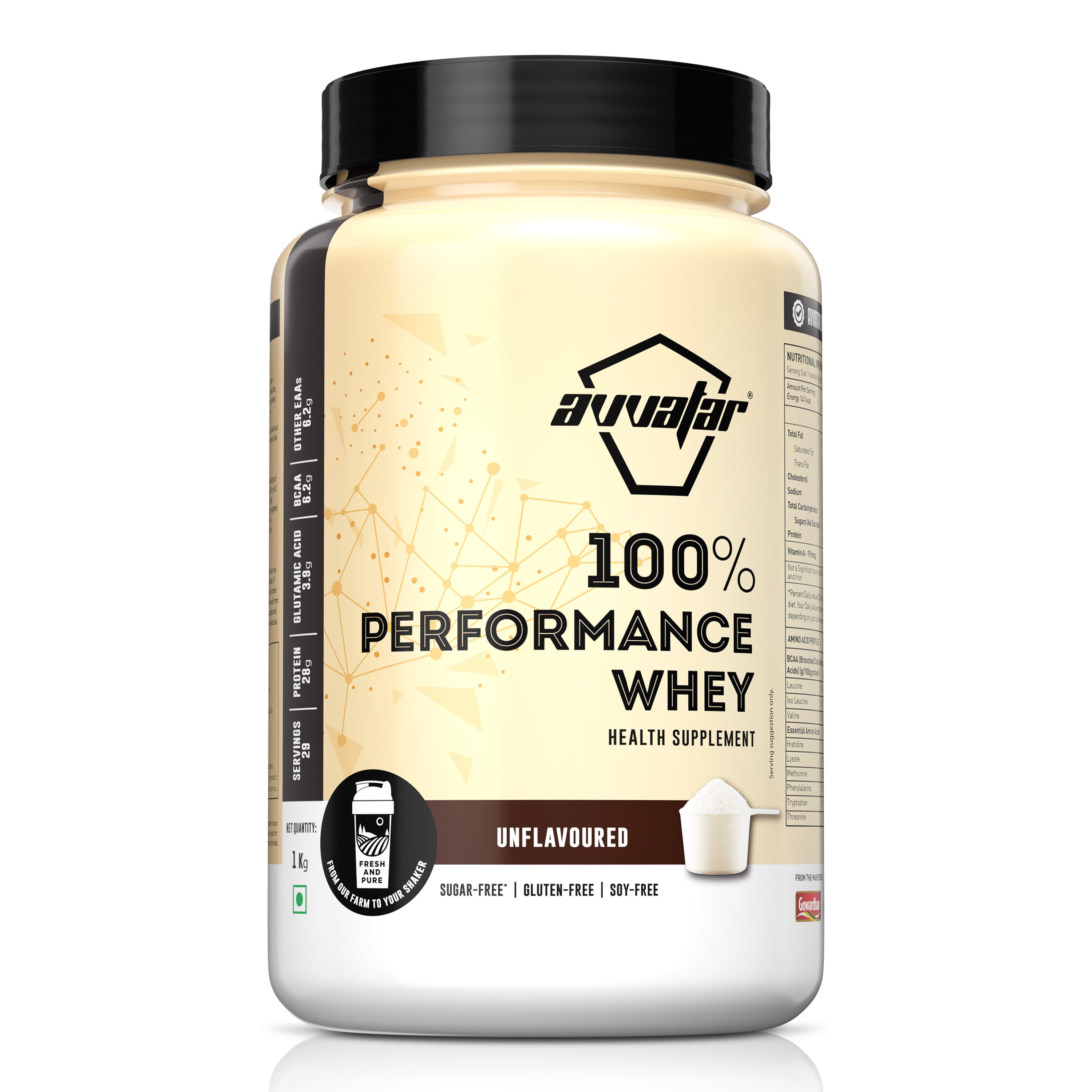 Avvatar Performance Protein Unflavoured 1 KG