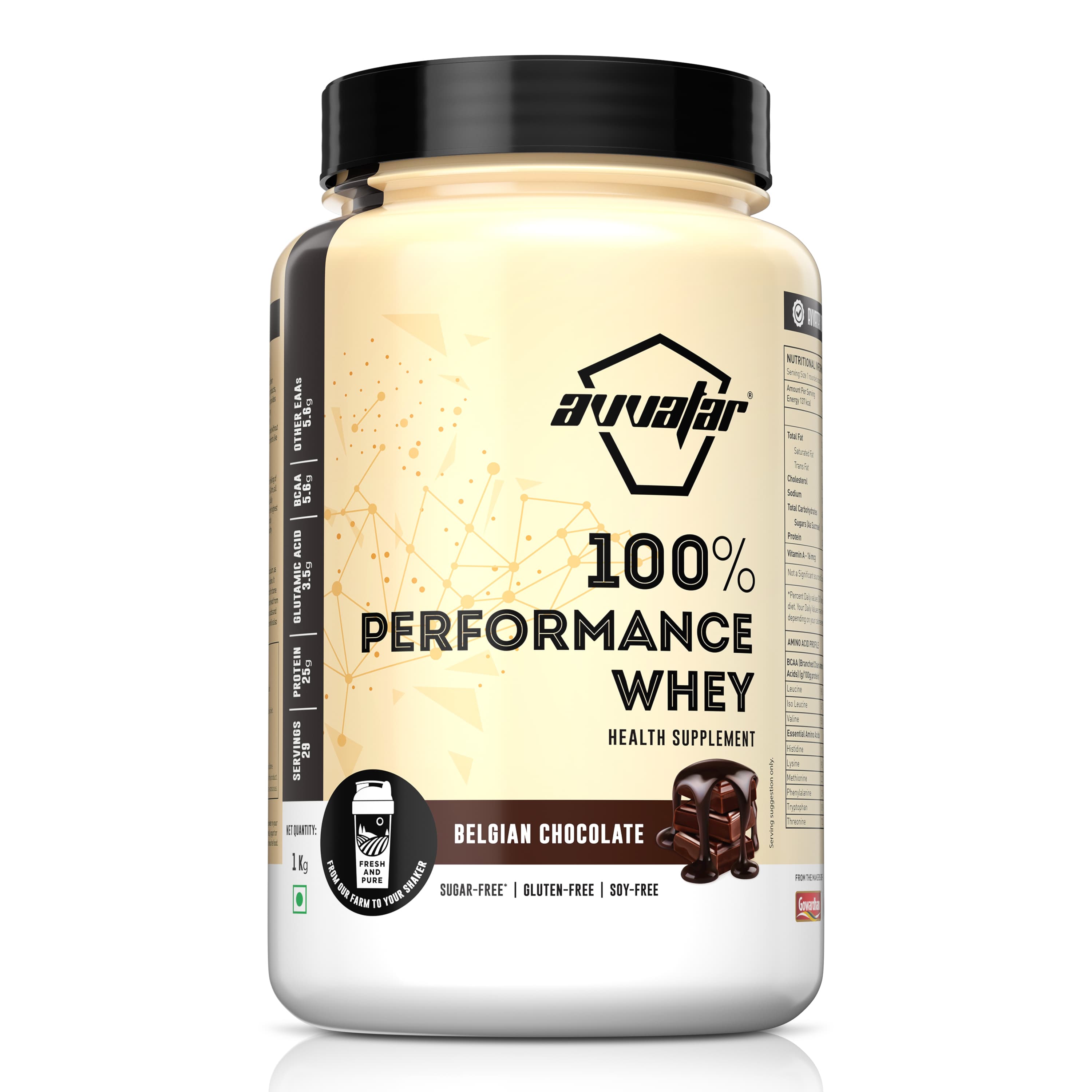 Avvatar Performance Protein Belgian Chocolate 1 KG