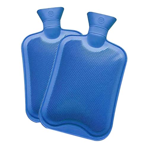 PARAMOUNT INCOFIT Bs Standard Hot Water Bottle Bag For Pain Relief|Heating Pad|Hot Water Bag For Pain Relief|Hot Water Bottle |Rubber Bottle- Blue Colour- 2 Ltr. Capacity(Pack Of 2)
