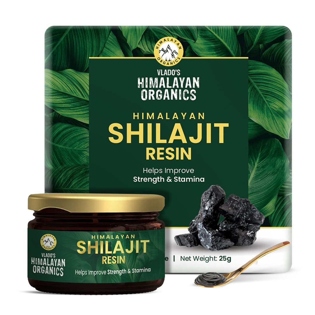 Vlado's Himalayan Organics Pure Shilajit Resin to Boost Performance,Power, Stamina, Endurance, Strength With Fulvic Acid & 85+ Trace Minerals Complex for Energy,Maximum Potency I - 25g