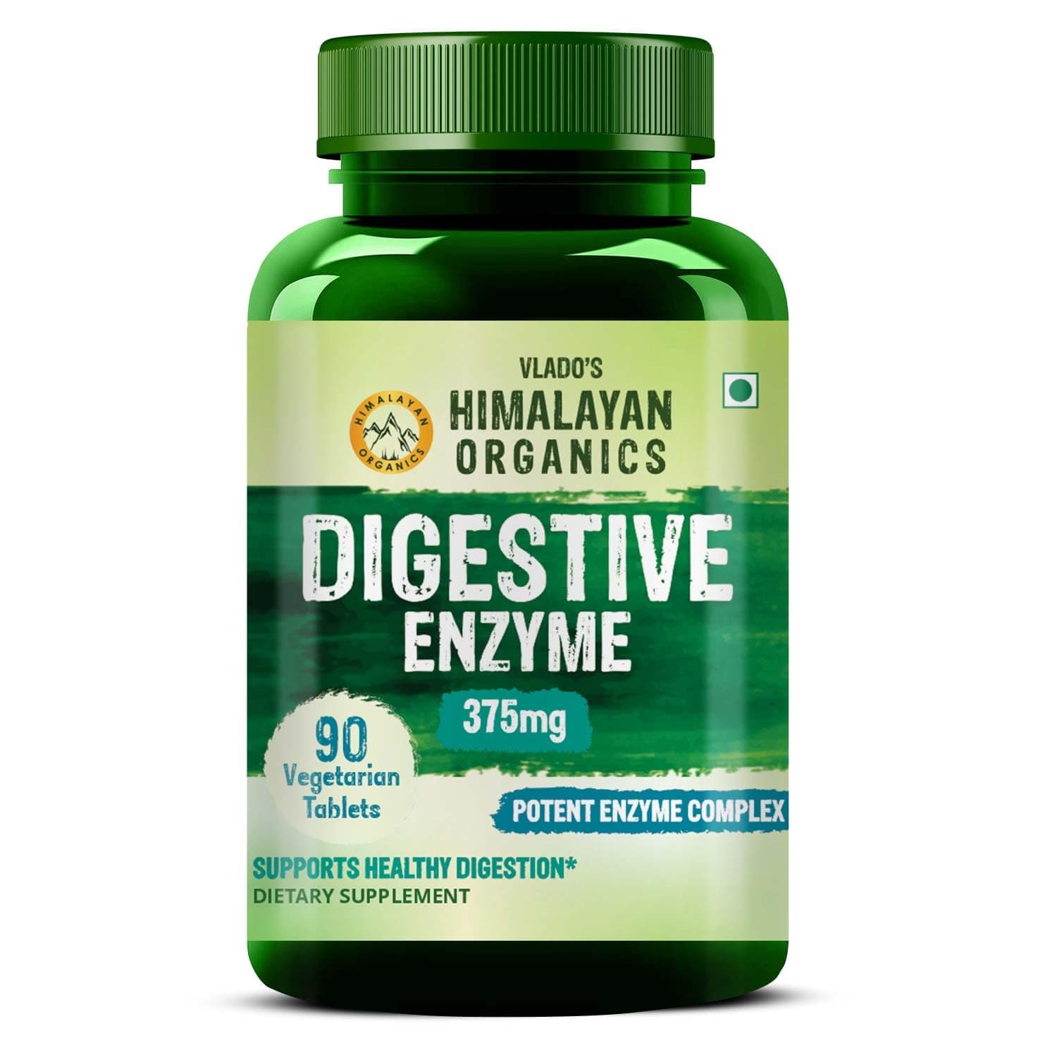 Vlado’s Himalayan Organics Digestive Enzyme with Bromelain & Papain Supplement | Supports Digestion and Better Absorption of Nutrients | Health Management - 90 Tablets