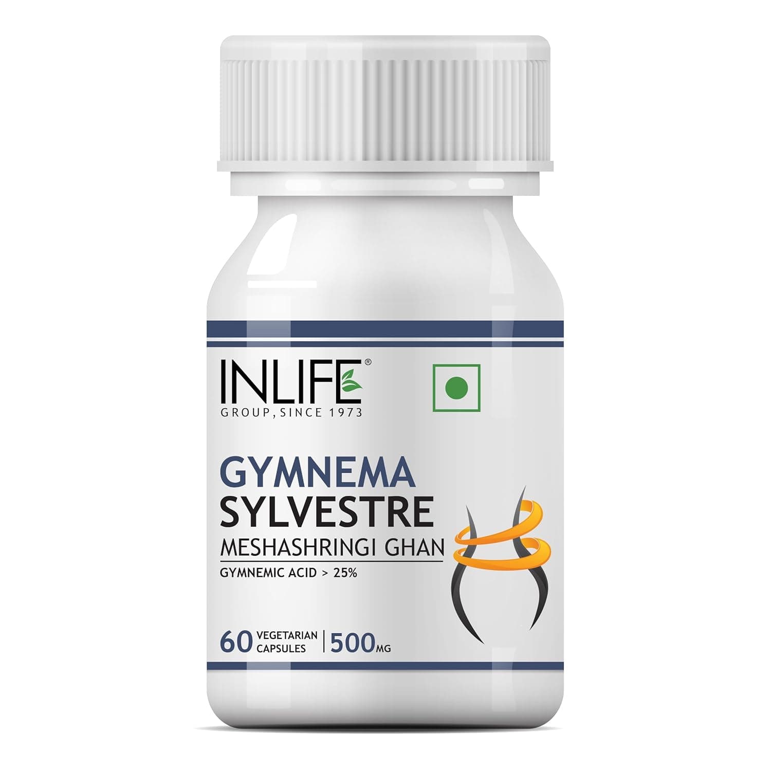 INLIFE Gymnema Sylvestre Capsules 500mg | Ayurvedic Herbal Supplement for Blood Sugar Wellbeing - 60 Vegetarian Capsules (Pack of 1, 60)