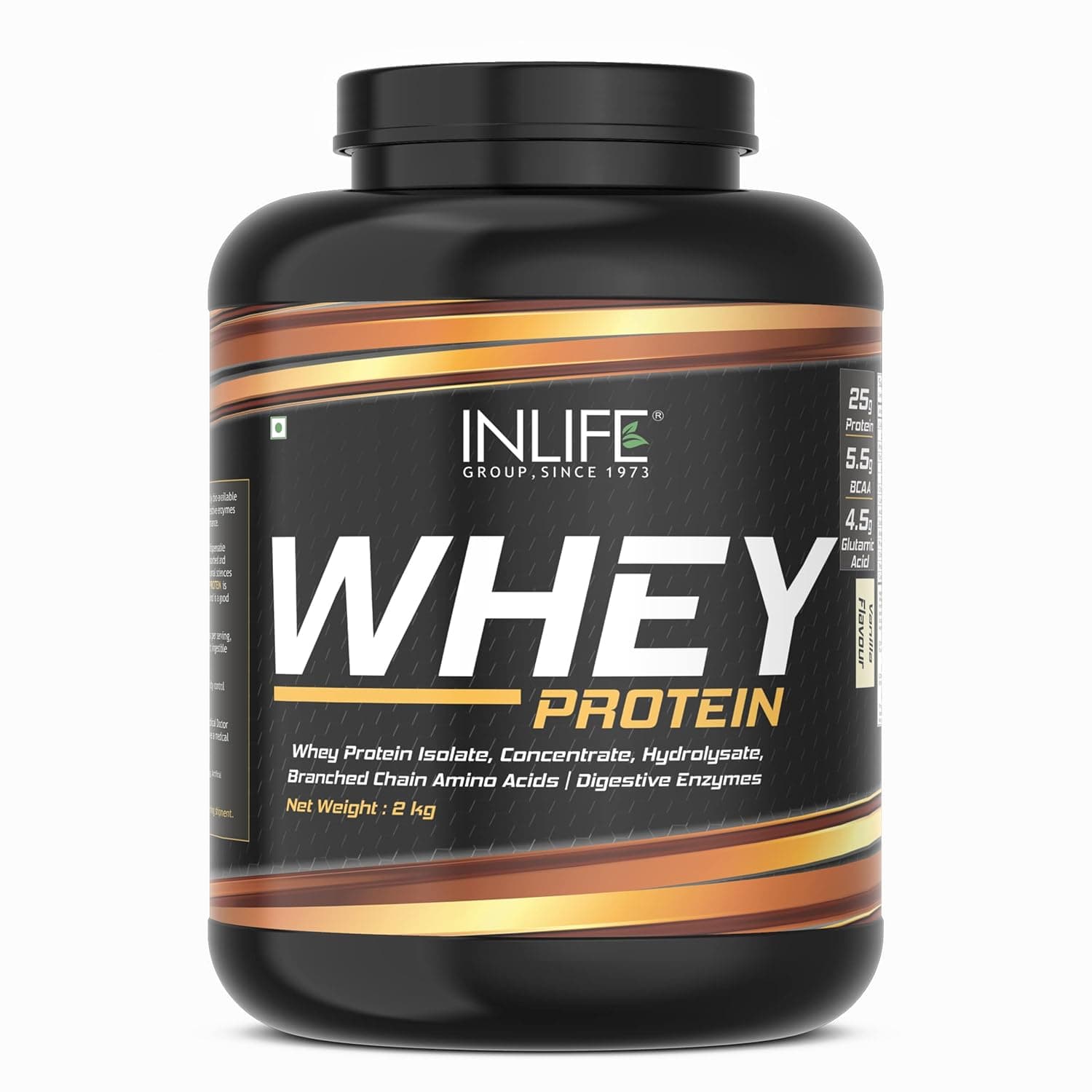 INLIFE Whey Protein Powder, Blend of Isolate Concentrate Hydrolysate Powder, Sports Nutrition Workout Drink, Muscle Food, Body Building Supplement for Men Women (Vanilla, 2kg)