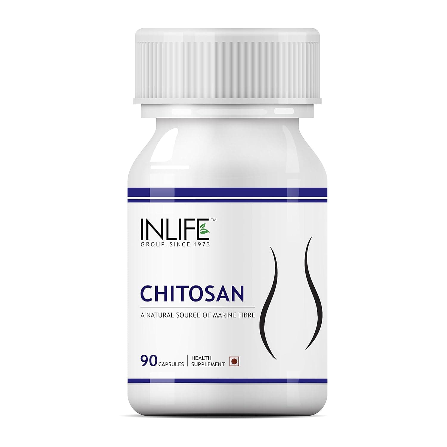 INLIFE Chitosan Supplement 1050 mg, per serving - 90 Capsules (Pack of 1)
