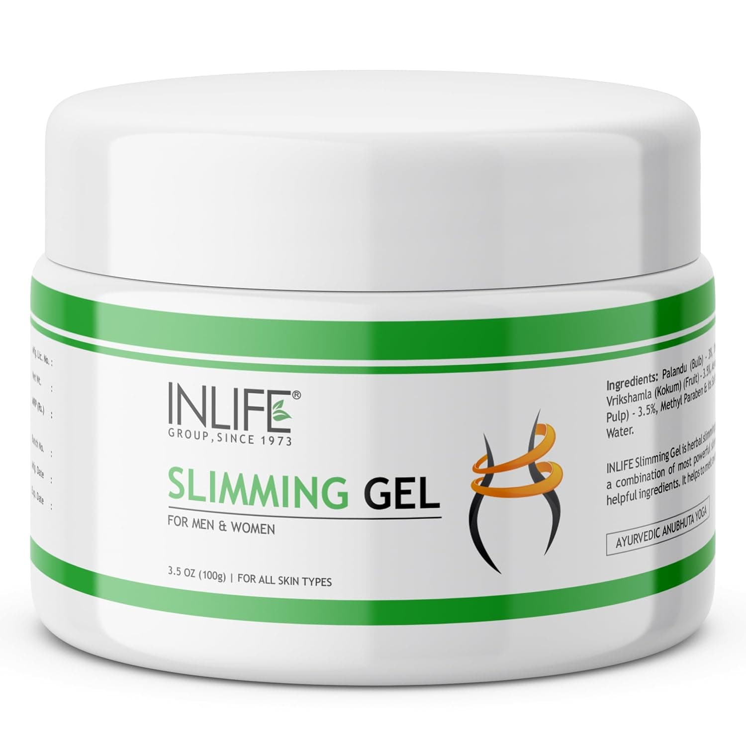 INLIFE Slimming Gel | Ayurvedic Herbal Product for Men Women | Garcinia Cambogia, Aloe Vera, Jatiphala, Guggulu - 100g