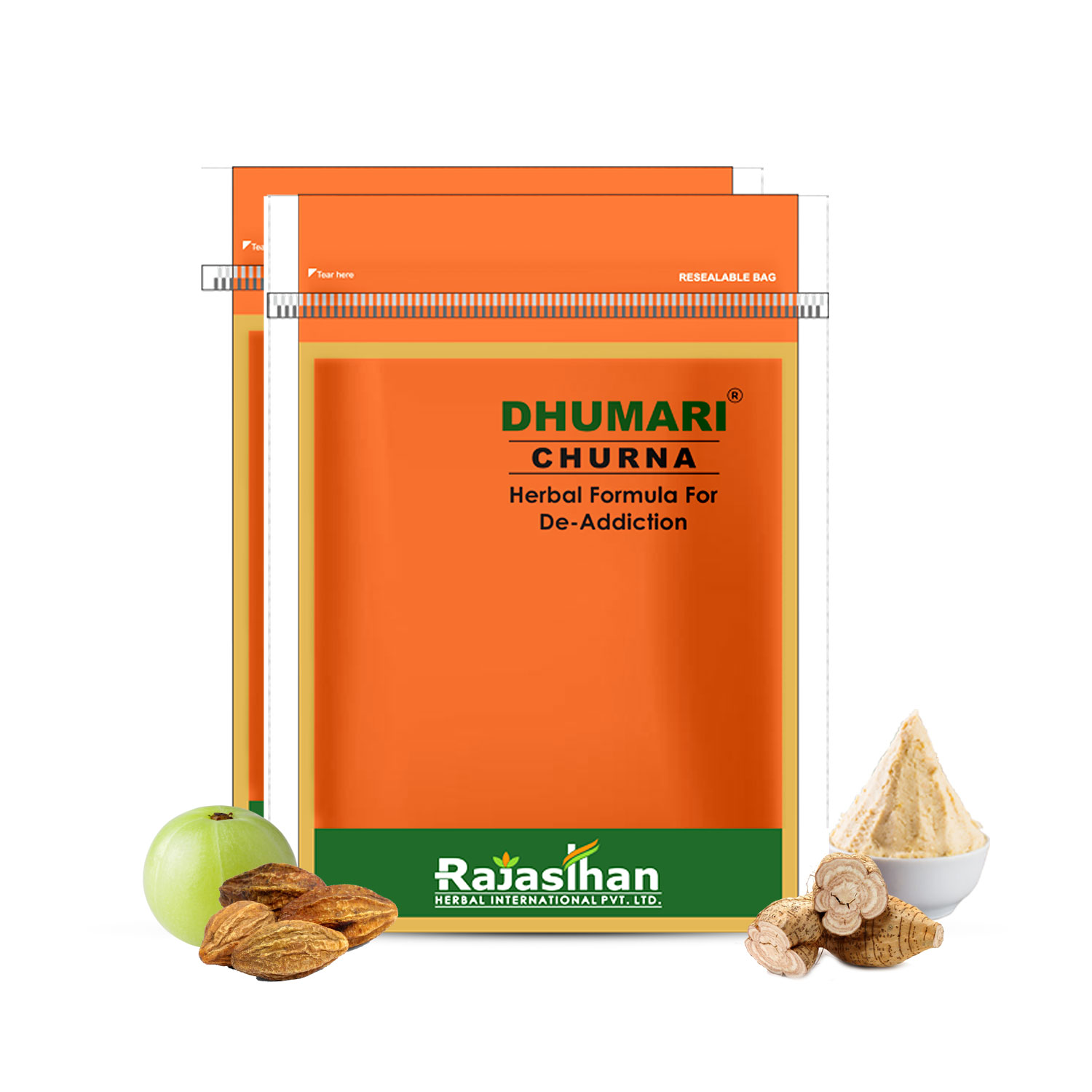 Dhumari Powder | Quit-Smoking , Gutkha, Zarda Remedy | Reduces Nicotine Craving | Alleviates Stress and Anxiety During Quitting | Reduces Irritability and Mood Swings | Detox Lungs, Pack of 2 - Each 45gm
