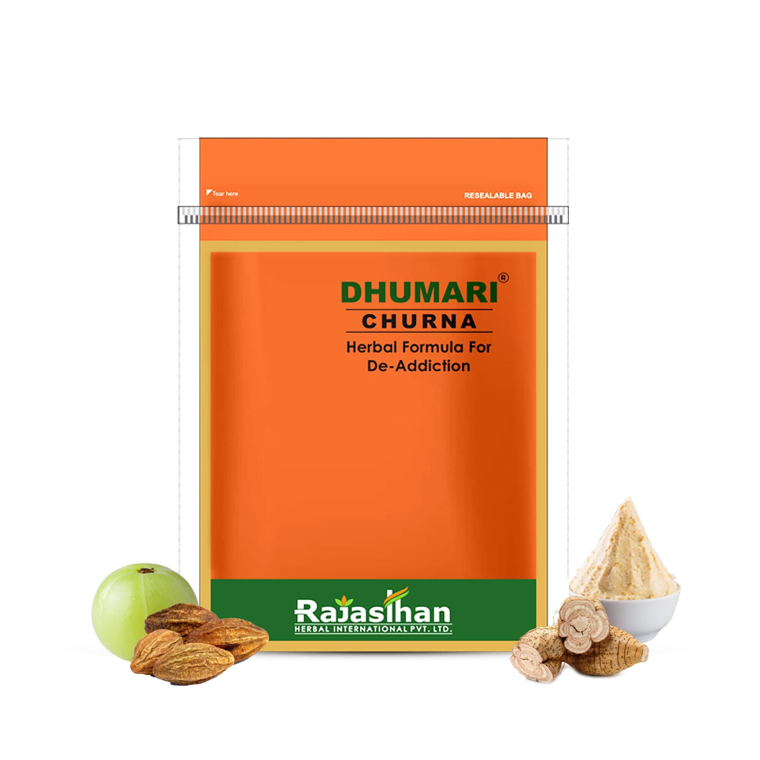 DHUMARI Churna by Rajasthan Aushdhalaya - 45gm | Nicotine De-Addiction Herbal Churnna