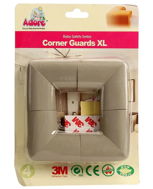 Advanced Safety Series Baby Childproofing Safety Edge Guards XL- Pack of 4 - Cream