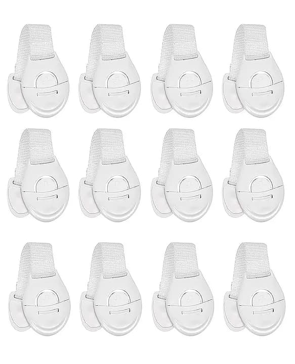 Advanced Safety Series Baby Childproofing Safety Nylon Belt - Pack of 12 - White