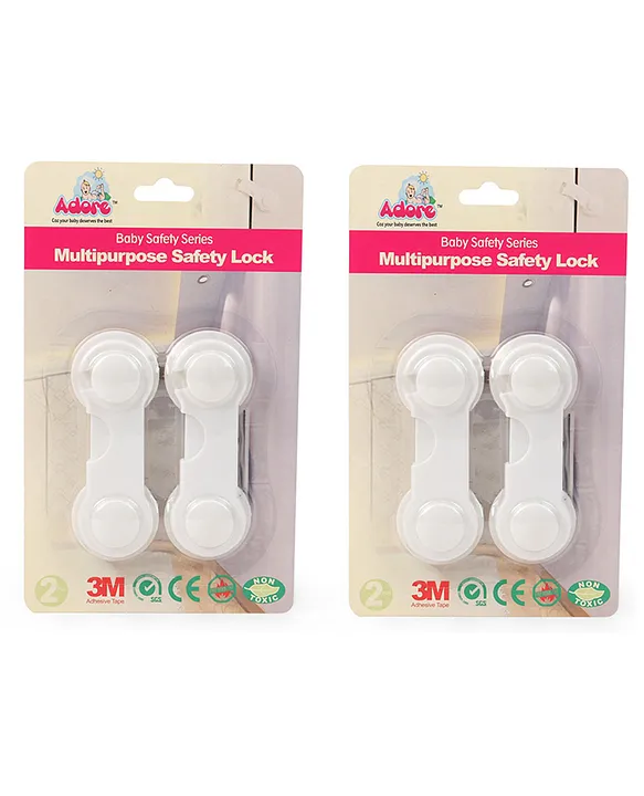 Advanced Safety Series Baby Childproofing Safety Lock - Pack of 4 - White