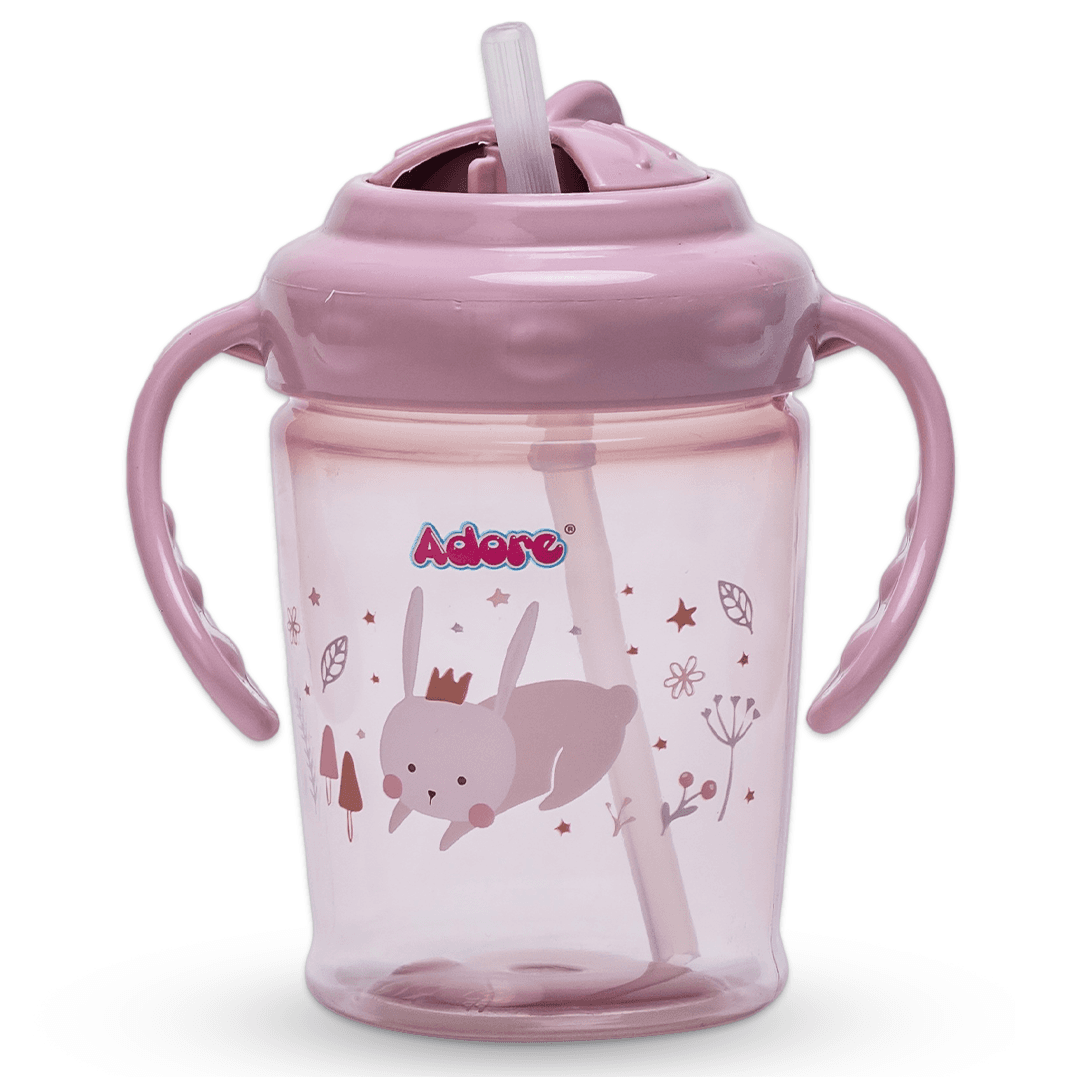 Itzy Bitzy Straw Cup with Handle - Pink