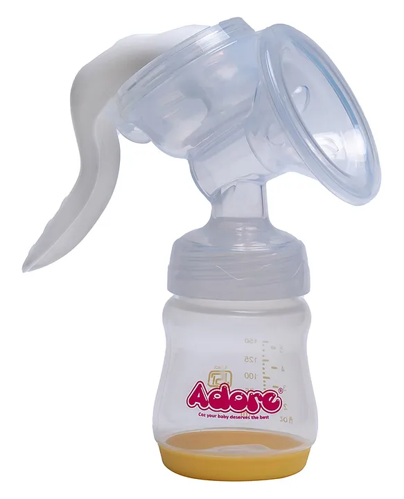 Wowsome! 3 Stage Manual Breast Pump with Feeding Bottle - Yellow