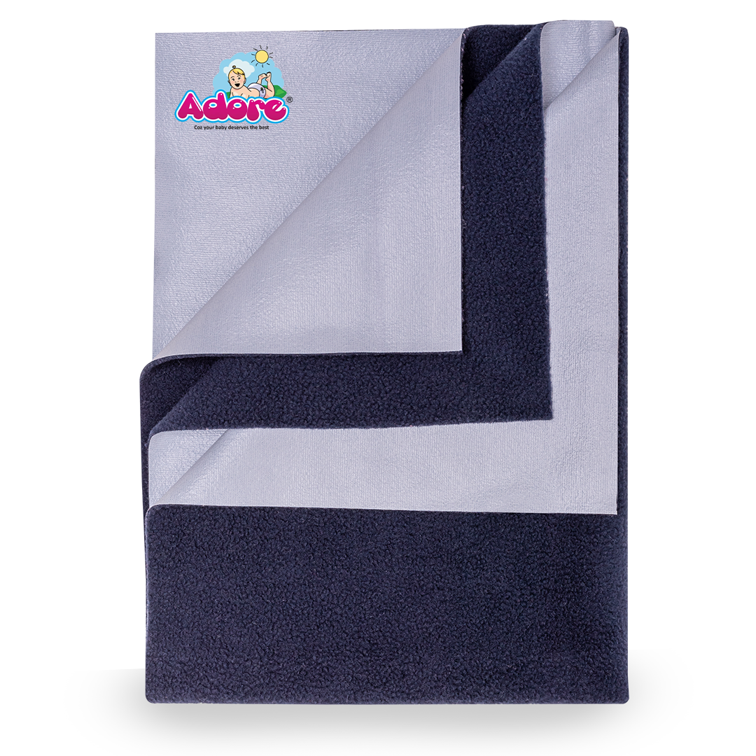 Insta Dry Water Absorbent Baby Bed Protector Sheet - Large - 100*140cm - N BLUE
