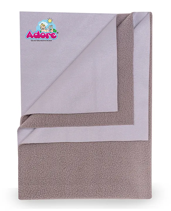 Insta Dry Water Absorbent Baby Bed Protector Sheet - Medium - 70*100cm - SMOKE GREY