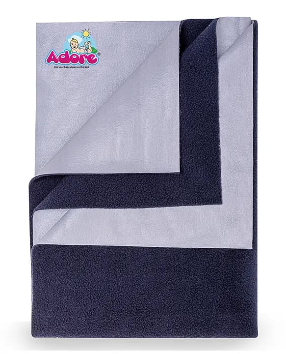 Insta Dry Water Absorbent Baby Bed Protector Sheet - Medium - 70*100cm - N BLUE
