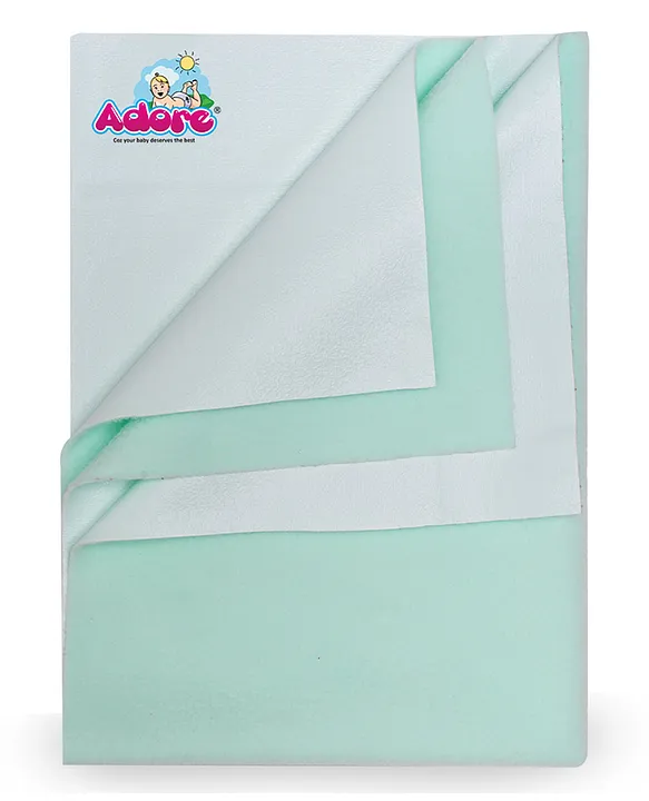 Insta Dry Water Absorbent Baby Bed Protector Sheet - Medium - 70*100cm - SEA GREEN 1