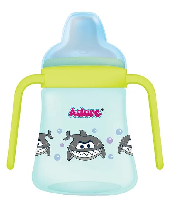Zippy! The Amazing Soft Silicone Spout Sipper with Twin Handle & Dust Free Hood- 270ml - Blue